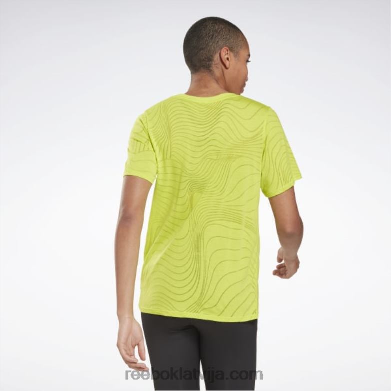 izdegšanas t-krekls sievietes 0T464812 Reebok skābs dzeltens