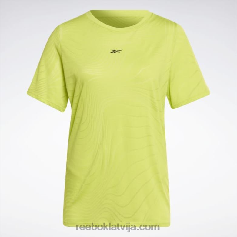 izdegšanas t-krekls sievietes 0T464812 Reebok skābs dzeltens