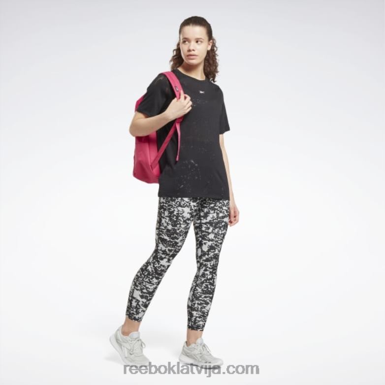izdegšanas t-krekls sievietes 0T464843 Reebok melns