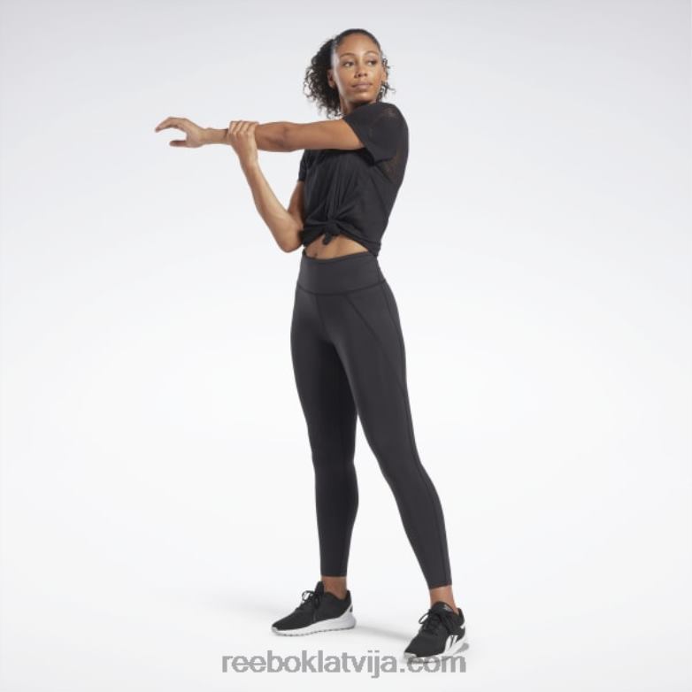 izdegšanas t-krekls sievietes 0T464855 Reebok melns
