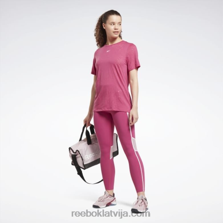 izdegšanas t-krekls sievietes 0T464871 Reebok daļēji lepni rozā