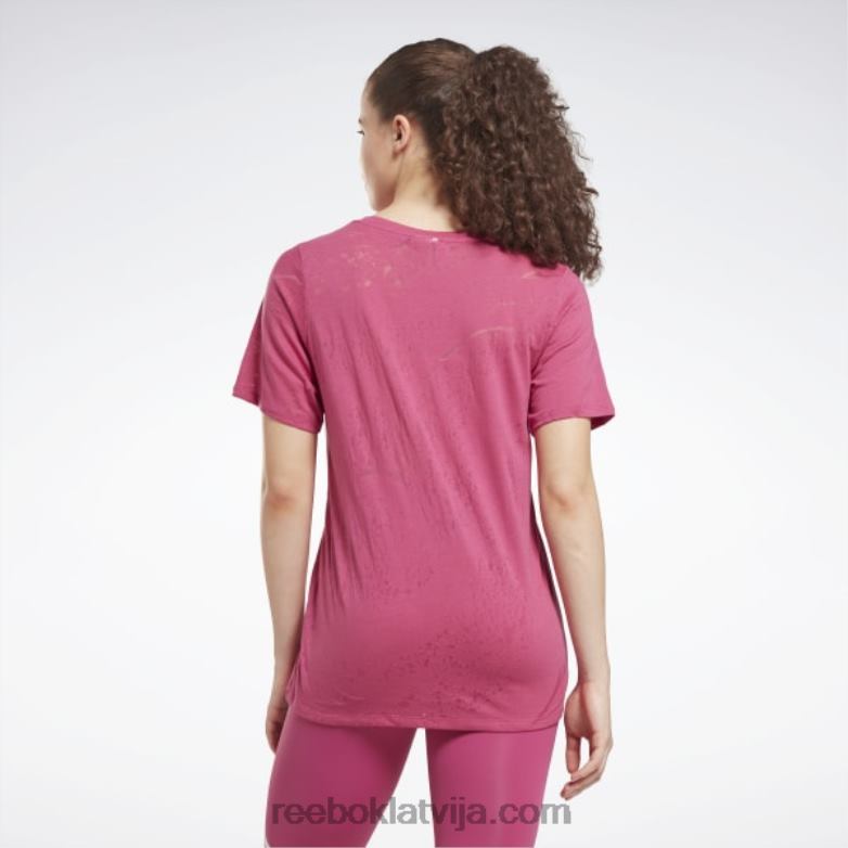 izdegšanas t-krekls sievietes 0T464871 Reebok daļēji lepni rozā