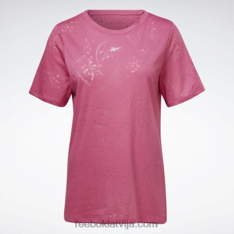 izdegšanas t-krekls sievietes 0T464871 Reebok daļēji lepni rozā