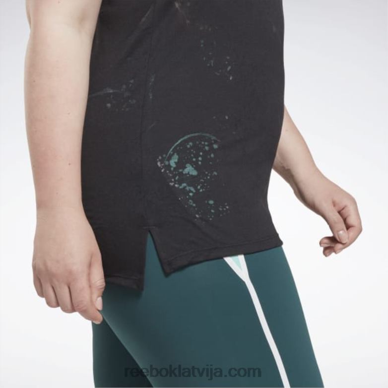 izdegšanas tvertnes augšdaļa (plus izmēra) sievietes 0T464614 Reebok melns