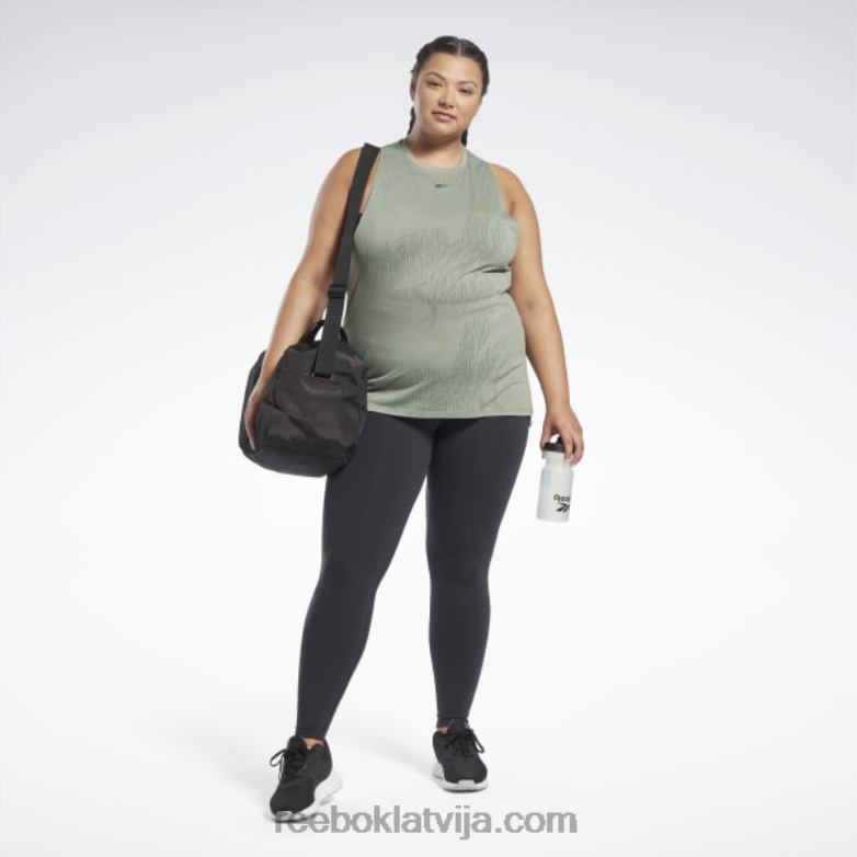izdegšanas tvertnes augšdaļa (plus izmēra) sievietes 0T464754 Reebok harmonija zaļa