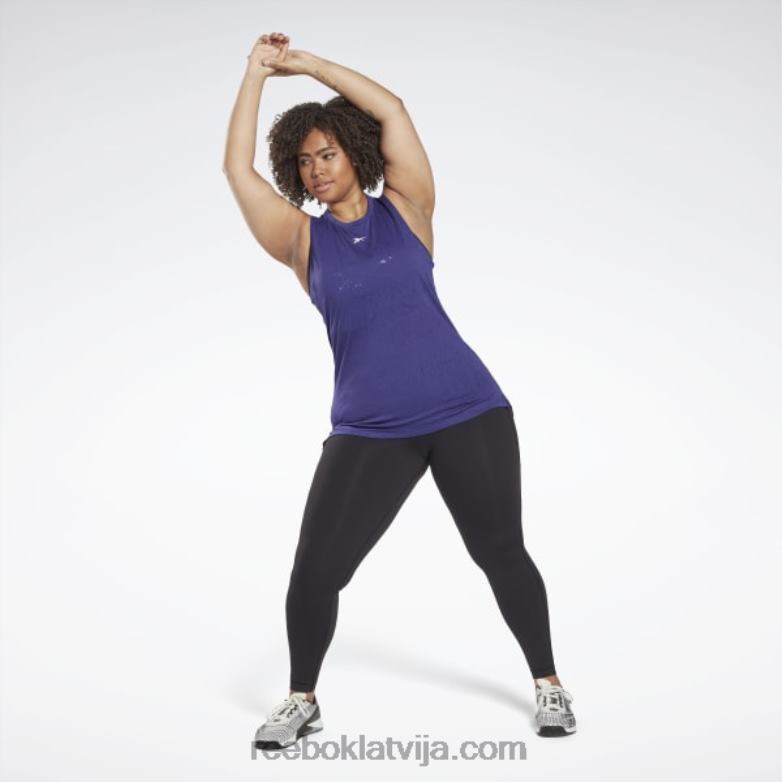 izdegšanas tvertnes augšdaļa (plus izmēra) sievietes 0T464757 Reebok trekns violets