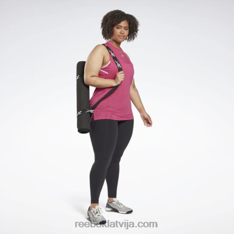 izdegšanas tvertnes augšdaļa (plus izmēra) sievietes 0T464790 Reebok daļēji lepni rozā