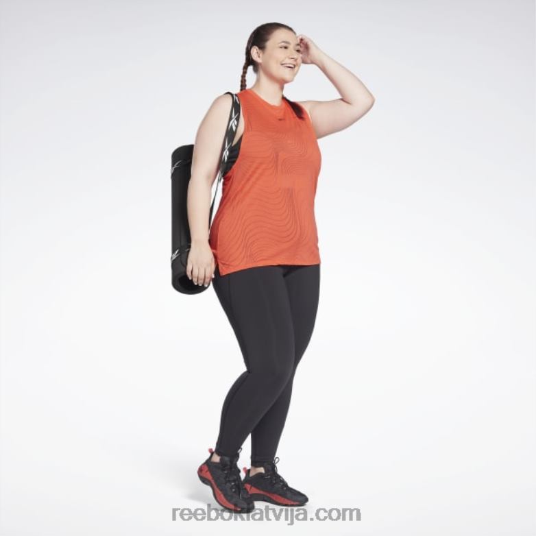 izdegšanas tvertnes augšdaļa (plus izmēra) sievietes 0T464912 Reebok dinamiski sarkans