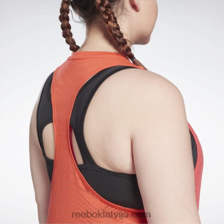 izdegšanas tvertnes augšdaļa (plus izmēra) sievietes 0T464912 Reebok dinamiski sarkans