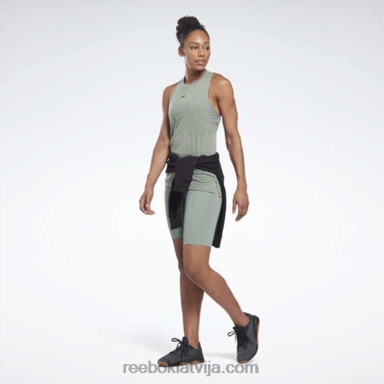 izdegšanas tvertnes augšdaļa sievietes 0T464535 Reebok harmonija zaļa