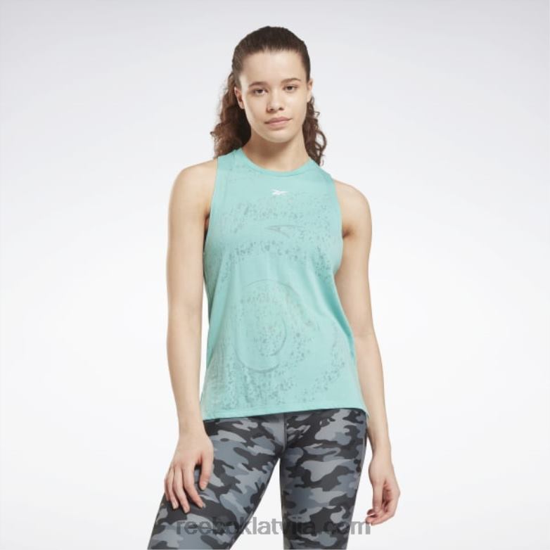 izdegšanas tvertnes augšdaļa sievietes 0T464609 Reebok daļēji klasiska zilganzaļa