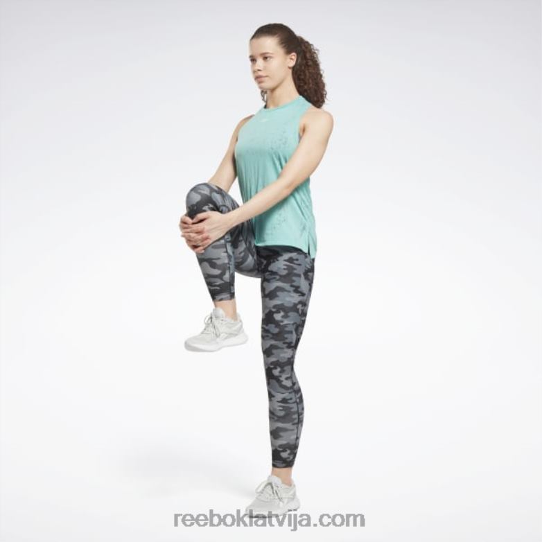 izdegšanas tvertnes augšdaļa sievietes 0T464609 Reebok daļēji klasiska zilganzaļa