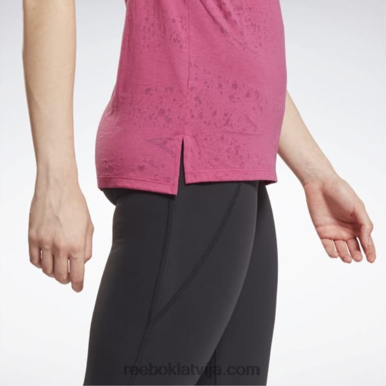 izdegšanas tvertnes augšdaļa sievietes 0T464714 Reebok daļēji lepni rozā