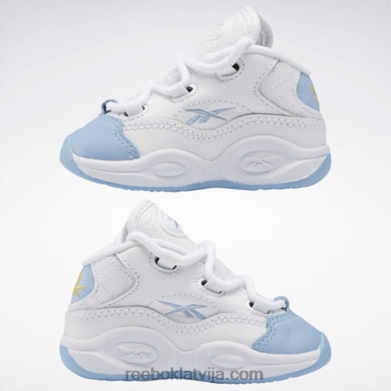 jautājums vidus basketbola apavi - toddler bērni 0T4641380 Reebok ftwr balts/šķidri zils/toksiski dzeltens