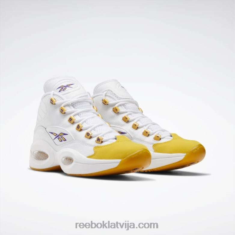 jautājums vidus basketbola apavi0T46430 Reebok balts/dzeltens pavediens/ultravioletais
