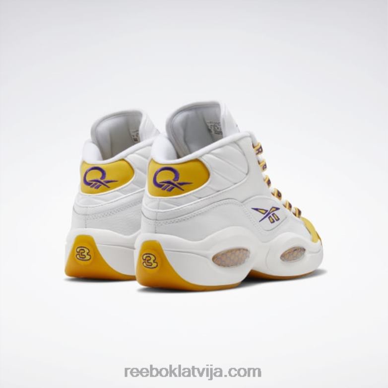 jautājums vidus basketbola apavi0T46430 Reebok balts/dzeltens pavediens/ultravioletais