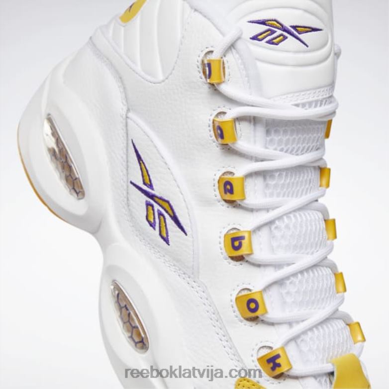 jautājums vidus basketbola apavi0T46430 Reebok balts/dzeltens pavediens/ultravioletais