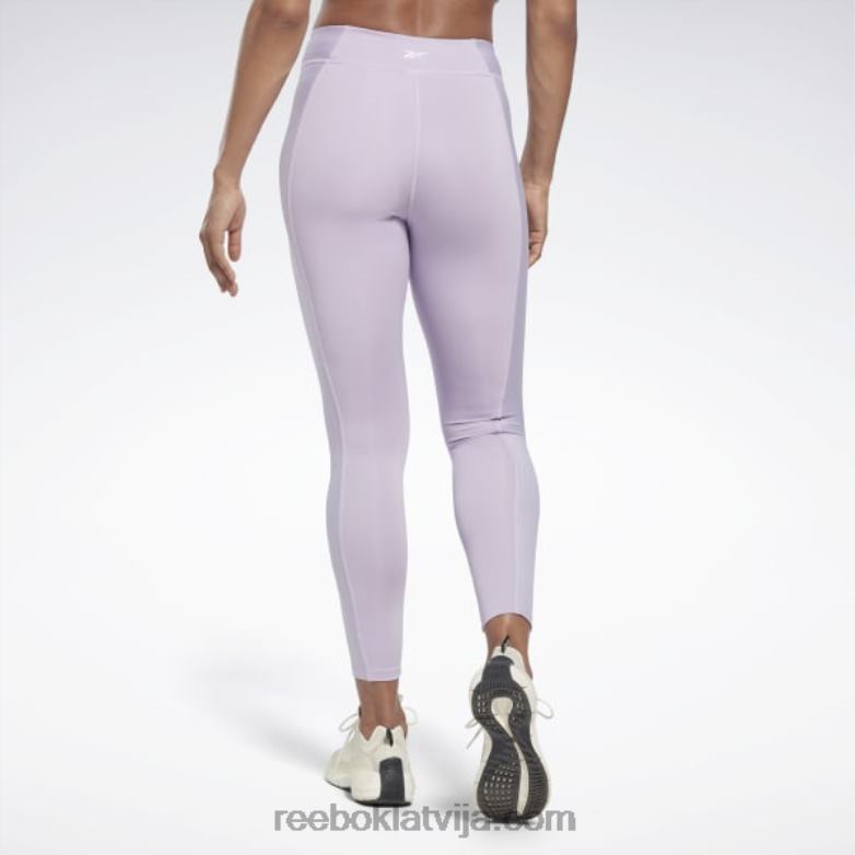 joga augstas jostasvietas veiktspējas ribu legingi sievietes 0T464698 Reebok violeta oāze