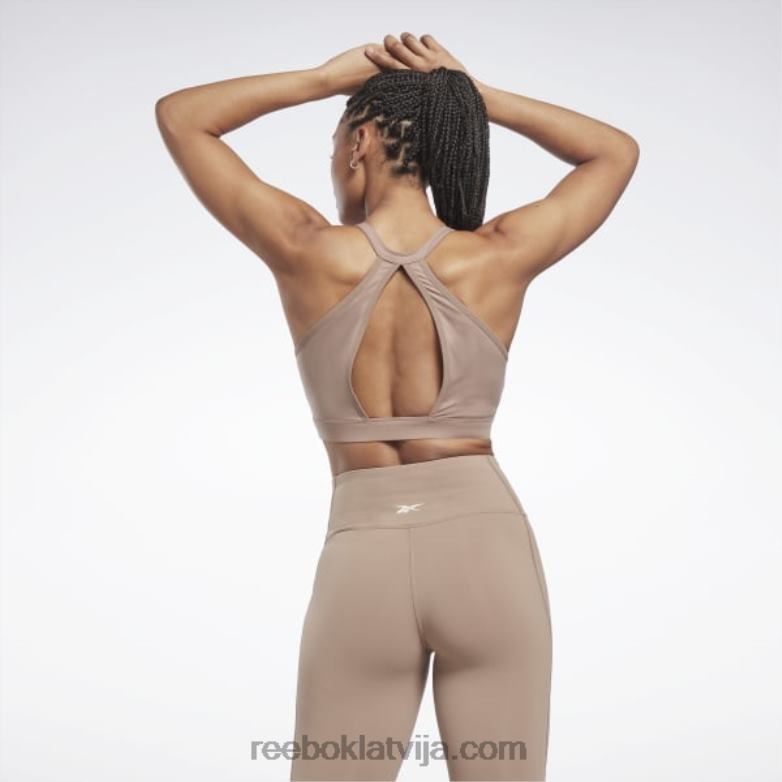 jogas garās līnijas sporta krūšturis sievietes 0T464659 Reebok taupe