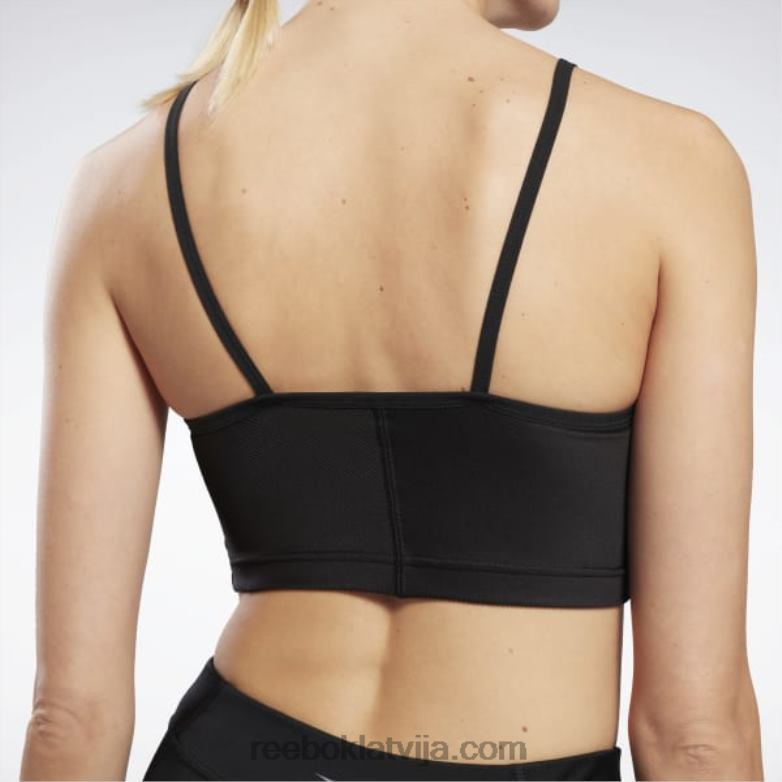 jogas izpildījuma rib crop tops sievietes 0T464917 Reebok melns
