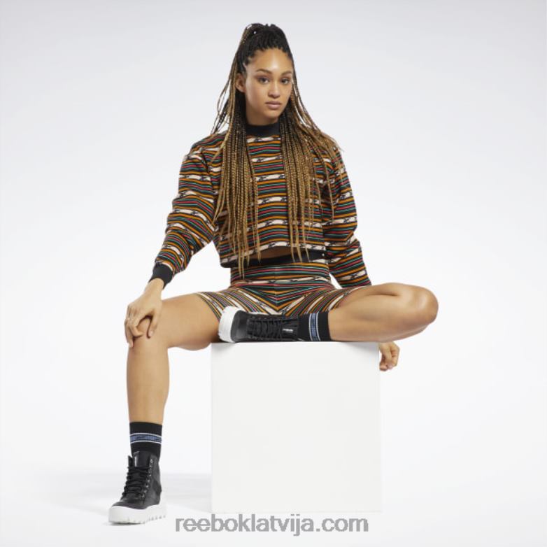 klasiska apdruka sporta krekls sievietes 0T464995 Reebok melns