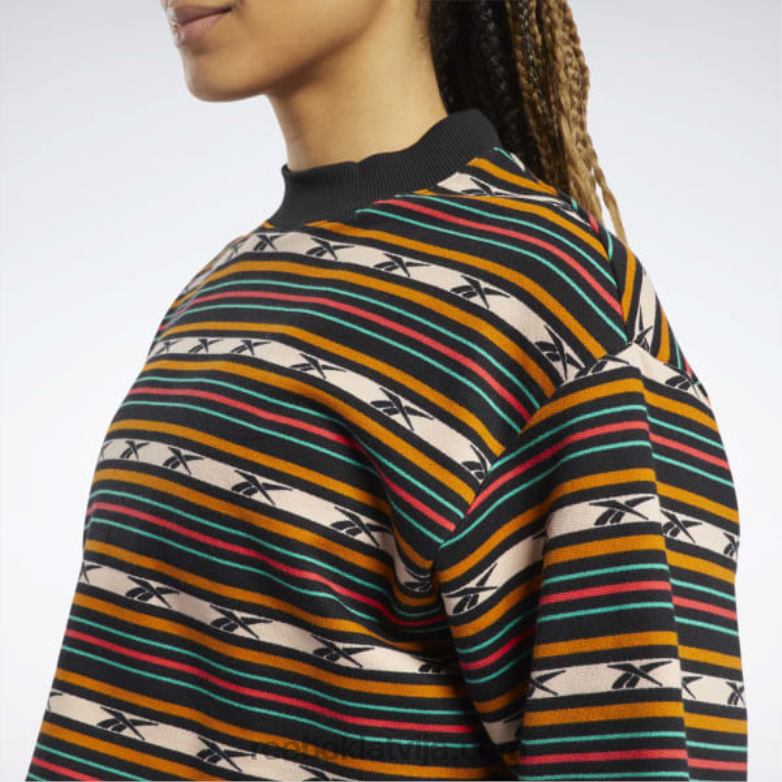 klasiska apdruka sporta krekls sievietes 0T464995 Reebok melns