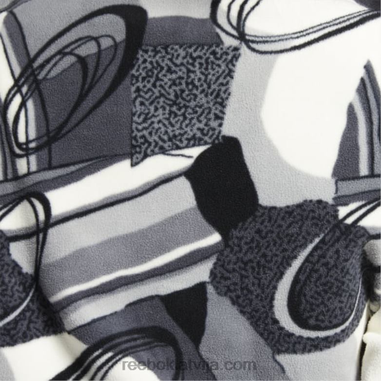 klasiska ziemas apdruka sporta krekls ar pusrāvējslēdzēju sievietes 0T464848 Reebok tīri pelēks 5