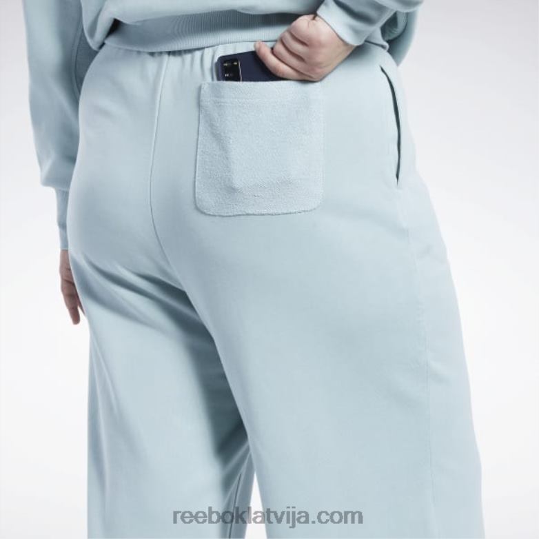 klasiskas bikses ar platām kājām (plus izmērs) sievietes 0T464649 Reebok piejūras pelēks