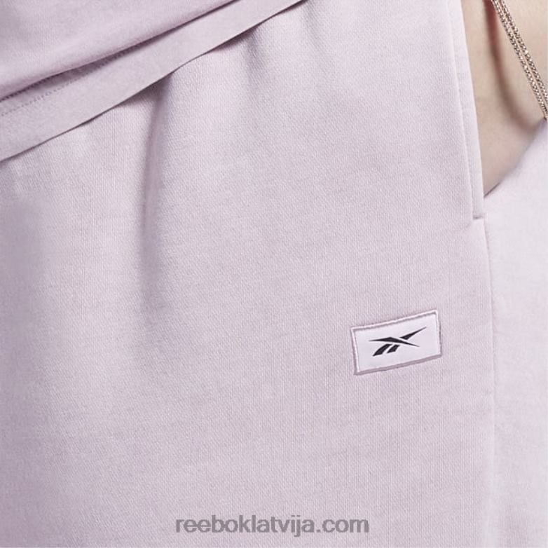 klasiskas dabīgas krāsas flīsa bikses (plus izmērs) sievietes 0T464783 Reebok uzliets ceriņš