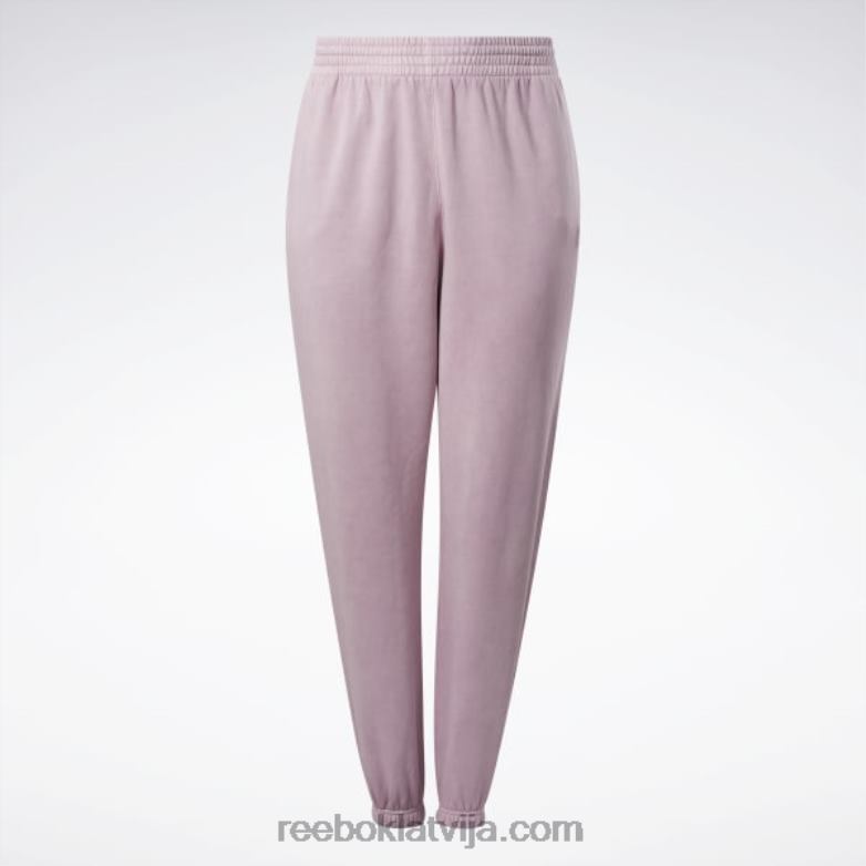 klasiskas dabīgas krāsas flīsa bikses (plus izmērs) sievietes 0T464783 Reebok uzliets ceriņš