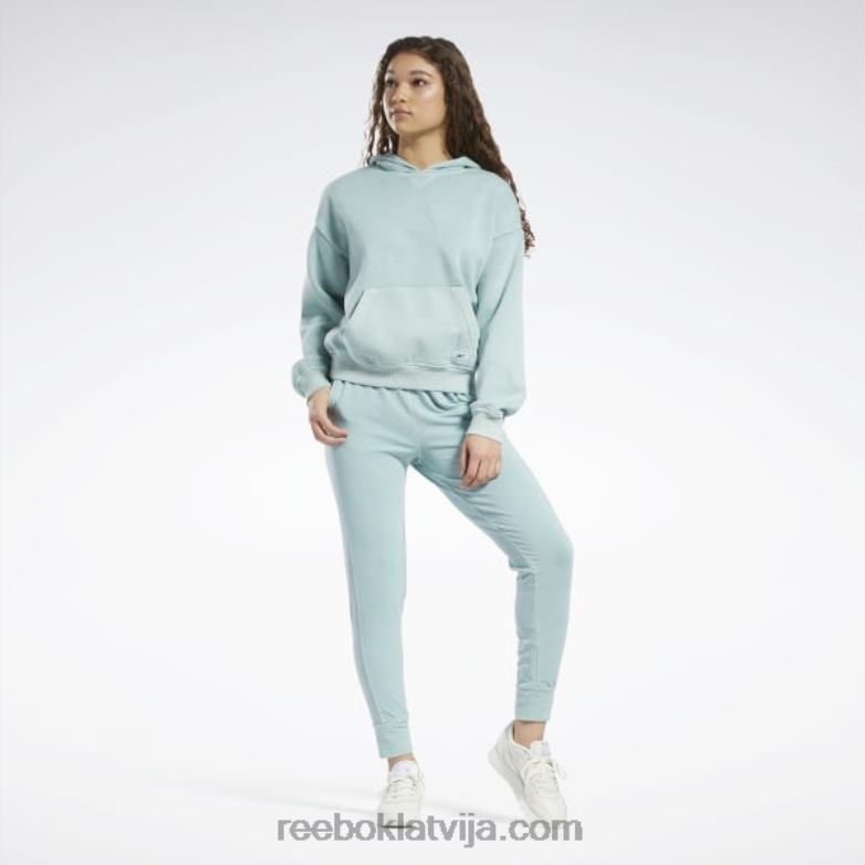 klasiskas dabīgas krāsas flīsa kapuci sievietes 0T464639 Reebok piejūras pelēks