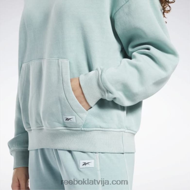 klasiskas dabīgas krāsas flīsa kapuci sievietes 0T464639 Reebok piejūras pelēks