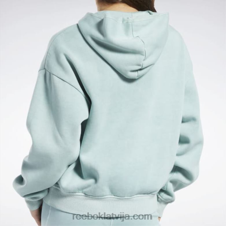 klasiskas dabīgas krāsas flīsa kapuci sievietes 0T464639 Reebok piejūras pelēks