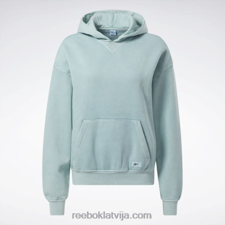 klasiskas dabīgas krāsas flīsa kapuci sievietes 0T464639 Reebok piejūras pelēks