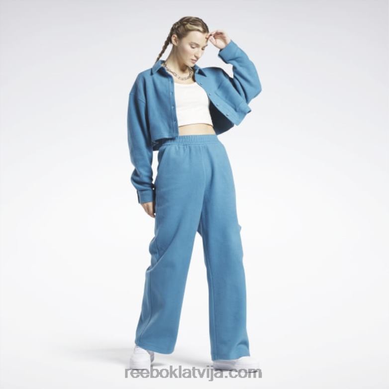 klasiskas reversa flīsa platas bikses sievietes 0T464524 Reebok tēraudzils s23-r