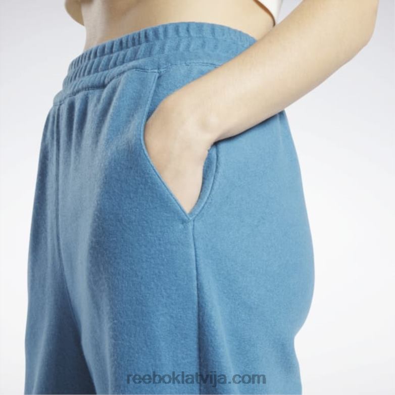 klasiskas reversa flīsa platas bikses sievietes 0T464524 Reebok tēraudzils s23-r