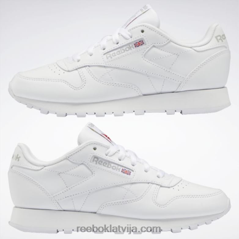 klasiskas ādas kurpes sievietes 0T46464 Reebok ftwr balts/tīri pelēks 3