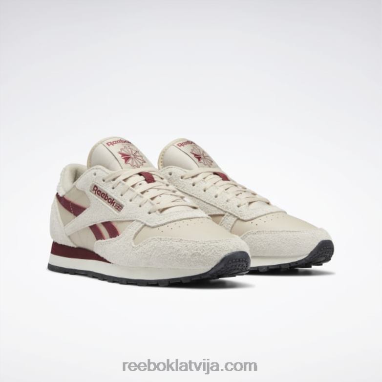 klasiskas ādas kurpes0T46458 Reebok moderna bēša/alabastra/klasiskā bordo