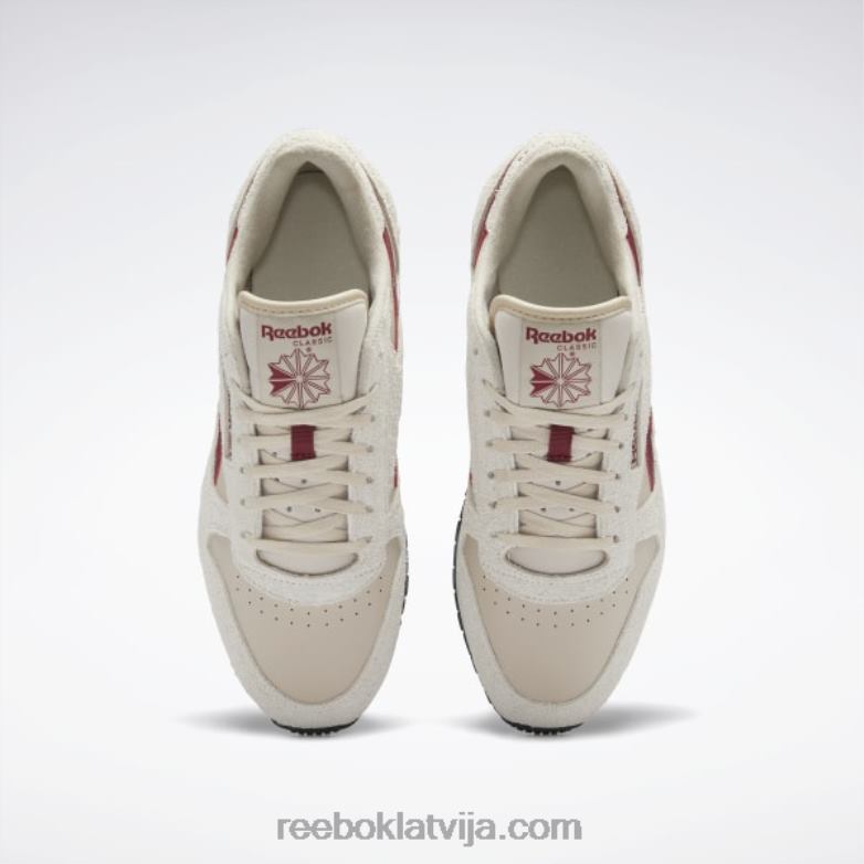 klasiskas ādas kurpes0T46458 Reebok moderna bēša/alabastra/klasiskā bordo