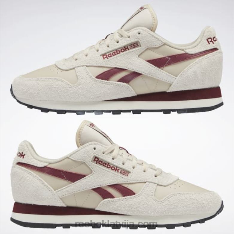 klasiskas ādas kurpes0T46458 Reebok moderna bēša/alabastra/klasiskā bordo