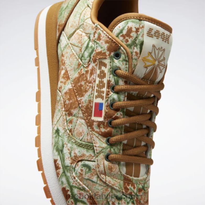 klasiskas ādas lqqk kurpes0T46472 Reebok savvaļas brūns/spilgti okers/bāli dzeltens