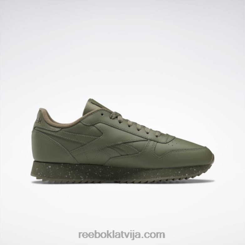 klasiskas ādas ripple kurpes0T464238 Reebok mednieks zaļš/tīri pelēks 3/army green