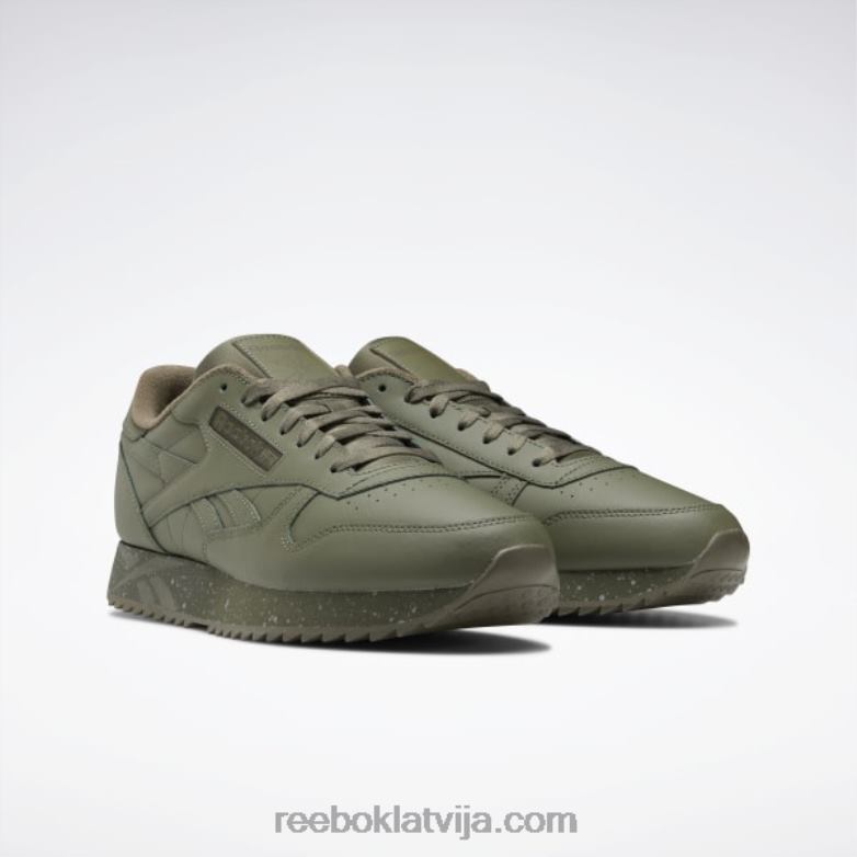 klasiskas ādas ripple kurpes0T464238 Reebok mednieks zaļš/tīri pelēks 3/army green