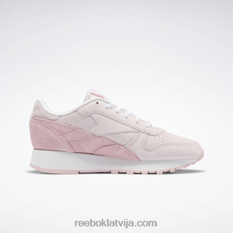 klasiskas ādas sieviešu apavi0T464205 Reebok porcelāna rozā/rozā mirdzums/ftwr balts