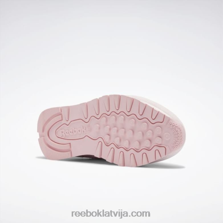 klasiskas ādas sieviešu apavi0T464205 Reebok porcelāna rozā/rozā mirdzums/ftwr balts