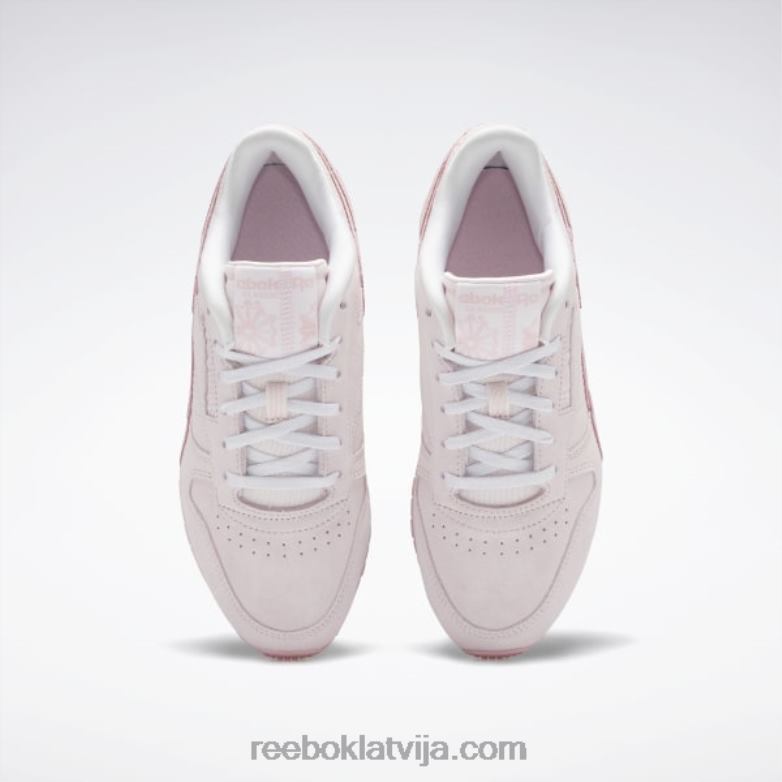 klasiskas ādas sieviešu apavi0T464205 Reebok porcelāna rozā/rozā mirdzums/ftwr balts