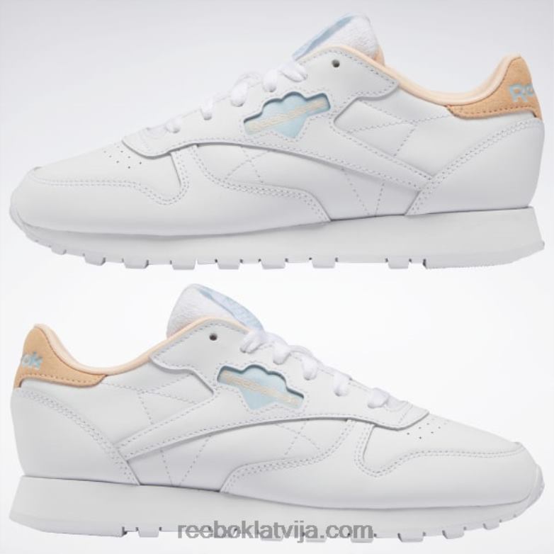 klasiskas ādas sieviešu apavi0T464424 Reebok ftwr balta/zila pērle/aura oranža