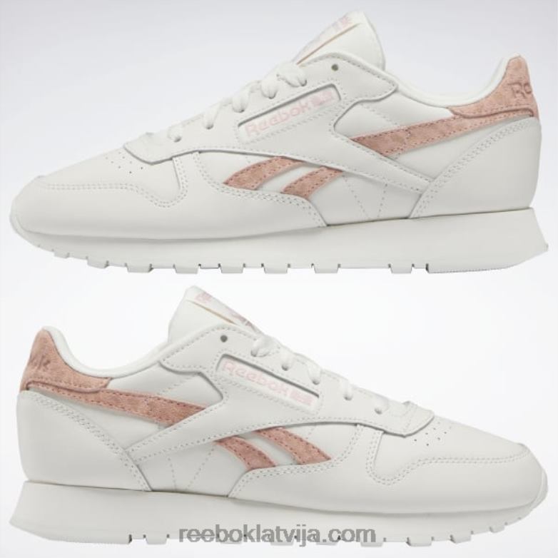 klasiskas ādas sieviešu apavi0T464428 Reebok krīts/aura oranžs