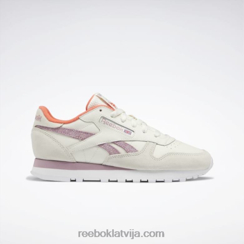 klasiskas ādas sieviešu apavi0T46481 Reebok krīts/uzliets ceriņš/ftwr balts