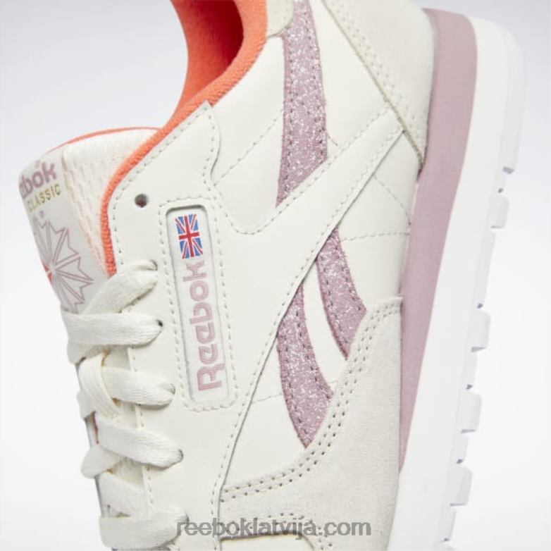 klasiskas ādas sieviešu apavi0T46481 Reebok krīts/uzliets ceriņš/ftwr balts